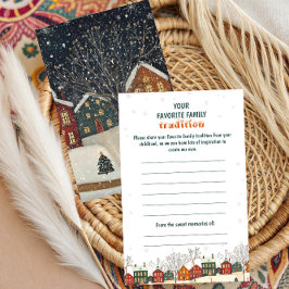 Lámina Family Tradition Advice Card Winter Baby Shower