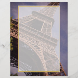 Lámina Famoso monumento en la Torre Eiffel de París