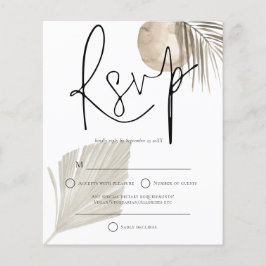 Lámina Fanático del Boho Pampas Boda RSVP