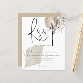 Lámina Fanático del Boho Pampas Boda RSVP