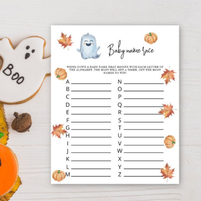 Lámina Fantasma lindo - Juego de carreras de nombre de be (Subido por el creador)