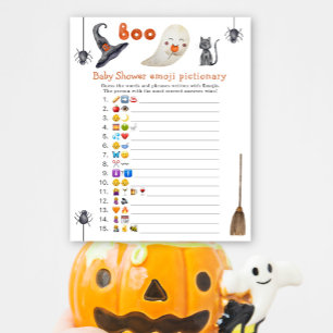 Lámina Fantasma lindo - juego de imagen de Emoji de bebé