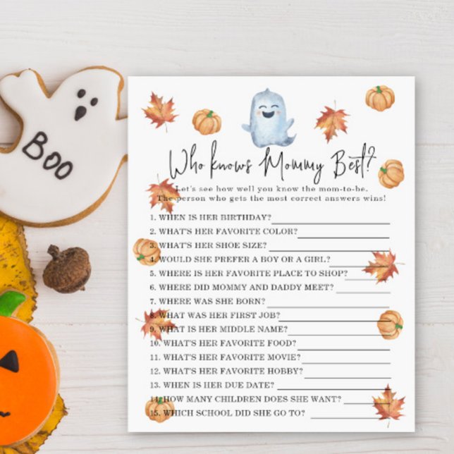 Lámina Fantasma lindo - Quién conoce mejor a mamá (Subido por el creador)