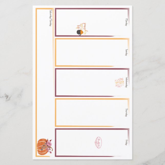 Lámina Fantástico Visor de Semana de Otoño Insertar (Anverso)