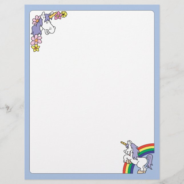 Lámina Fantasy Unicorn Letterhead (Anverso)