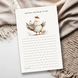 Lámina Farm Mum Baby Chick Advice For Mum Baby Shower