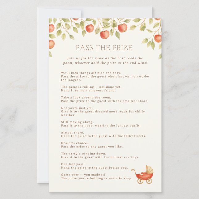 Lámina Farmhouse Baby Clothesline Pass The Prize Game (Anverso)