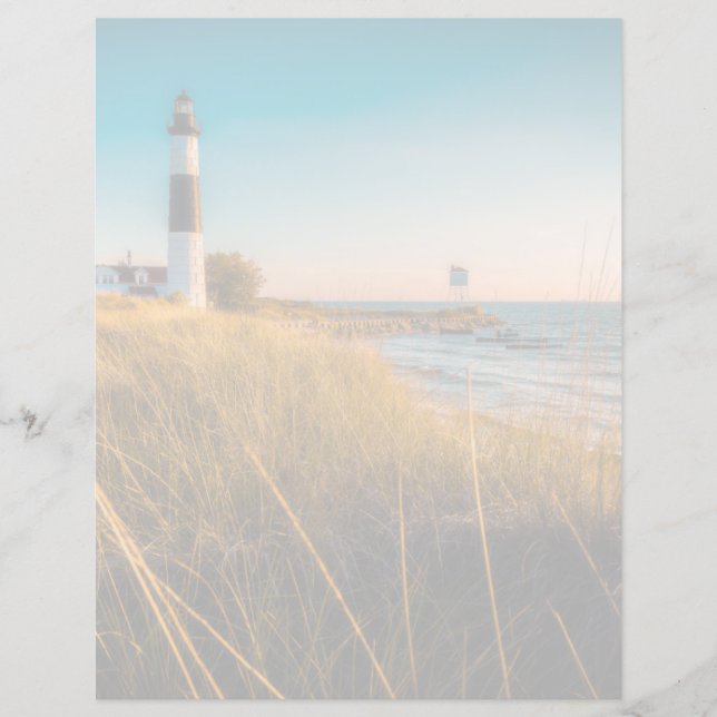 Lámina Faros | Big Sable Lighthouse Ludington, MI (Anverso)