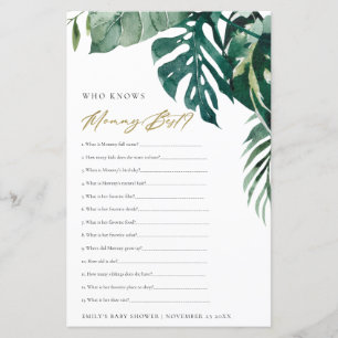 LÁMINA FAUNA TROPICAL MONSTERA QUE CONOCE EL MEJOR JUEGO