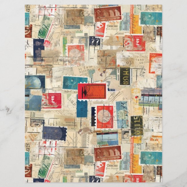 Lámina Faux Fantasy Postage Collage 3 (Reverso)