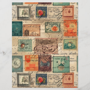 Lámina Faux Fantasy Postage Collage 6