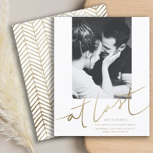 Faux Gold de presupuesto Guardar el Boda de fechas