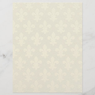 Lámina Faux gold fleur de lis patrón embellecido