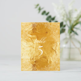 Lámina Faux Relieve metalizado dorado Table Rococo Wreath