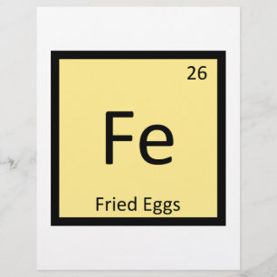 Lámina Fe - Química de Huevos Fritos Símbolo de la Tabla