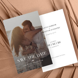 Lámina Fecha de ahorro de boda de destino de foto moderna