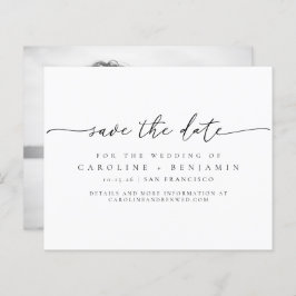 Lámina Fecha de guardado del Boda de foto de guión Minima