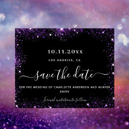 Lámina fecha de guardado del presupuesto del purpurina ne