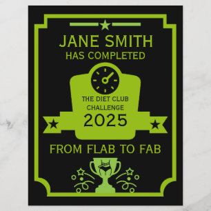 Lámina Felicitaciones por pérdida de peso