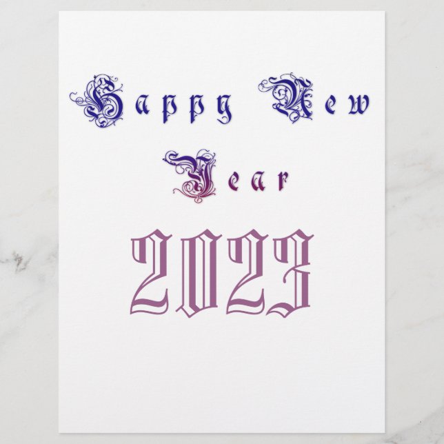 Lámina Feliz Año Nuevo 2023 (Anverso)