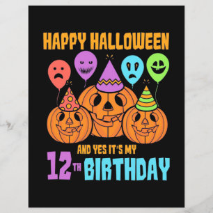 Lámina Feliz cumpleaños 12 de Halloween
