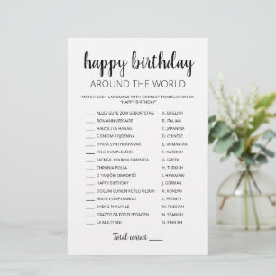 Lámina Feliz Cumpleaños en Todo el Mundo juego editable