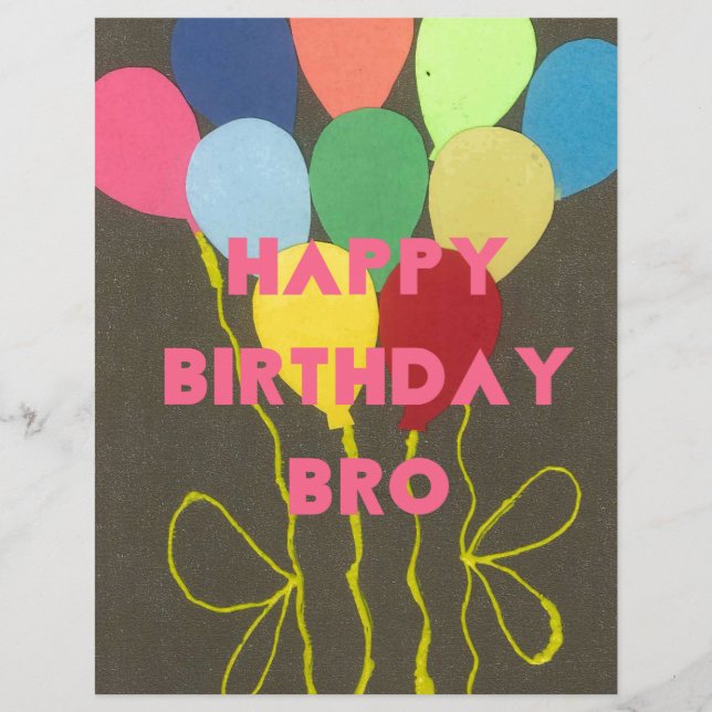 Lámina Feliz cumpleaños hermano (Anverso)