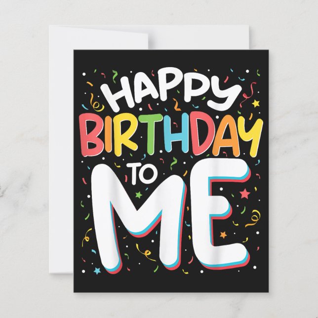 Lámina Feliz Cumpleaños Para Mí Divertido Cumpleaños (Anverso)