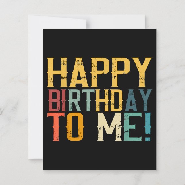 Lámina Feliz cumpleaños para mí fiesta de cumpleaños (Anverso)