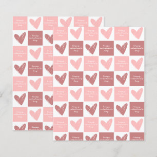 Lámina Feliz día de San Valentín Corazones Rosados Tierno