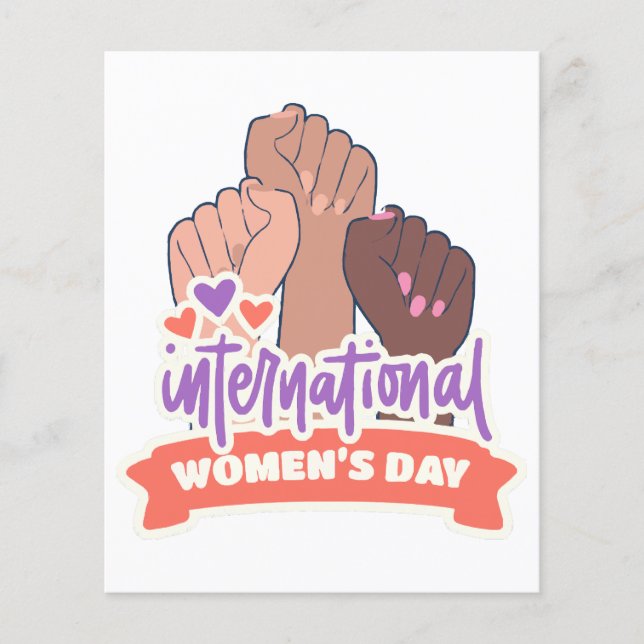 Lámina Feliz Día Internacional de la Mujer (Anverso)