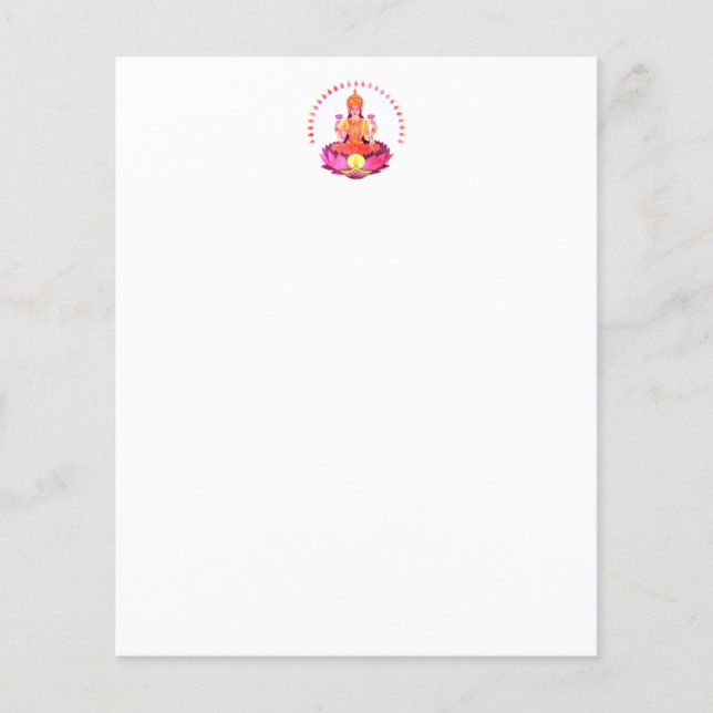 Lámina Feliz Diwali - Diosa Deepalavi Lakshmi 1 (Anverso)