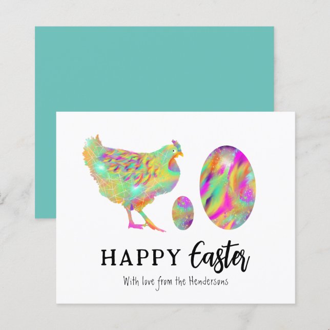 Lámina Feliz huevos de Pascua y presupuesto de acuarela d (Anverso / Reverso)