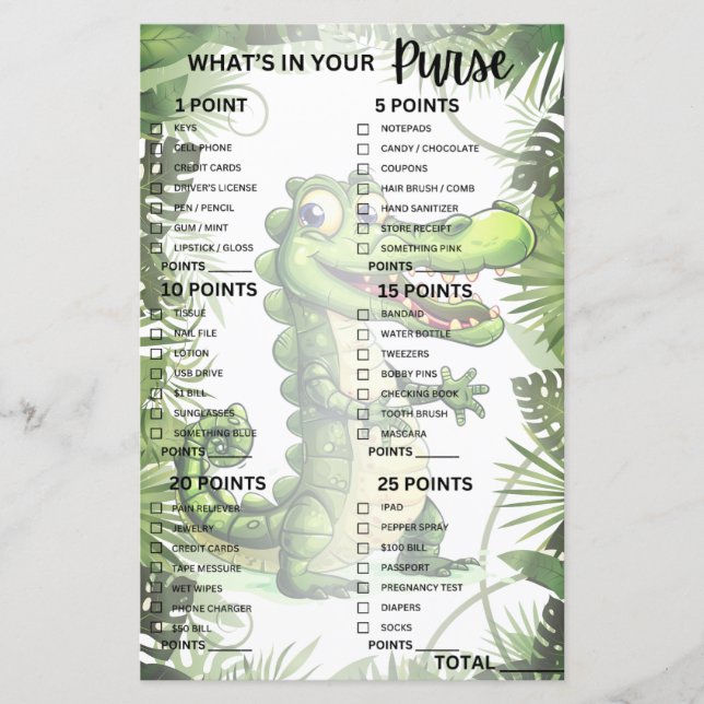 Lámina Feliz juego de los árboles de selva de cocodrilos  (Anverso)