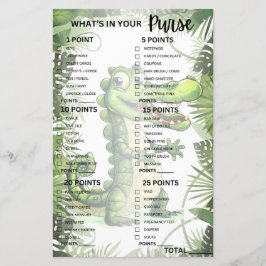 Lámina Feliz juego de los árboles de selva de cocodrilos 