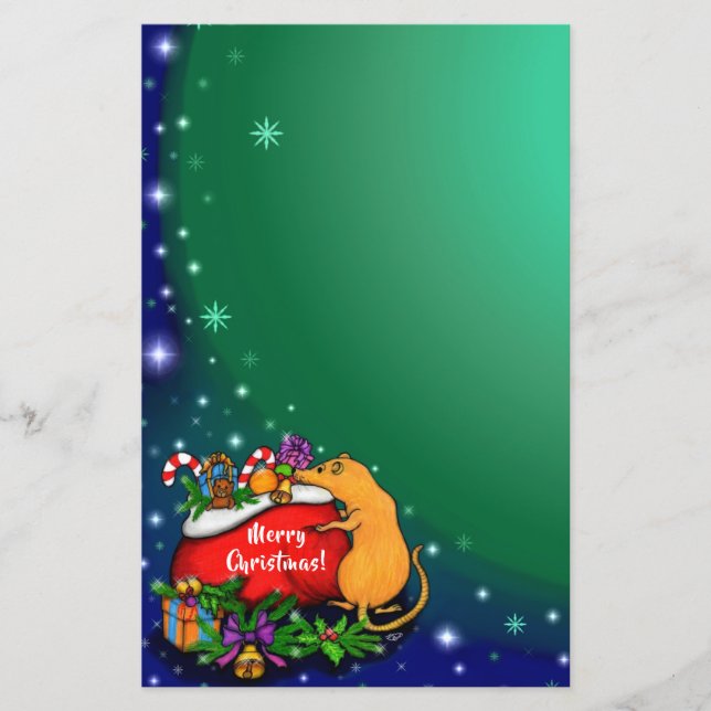 Lámina Feliz Navidad con el príncipe rata (Anverso)