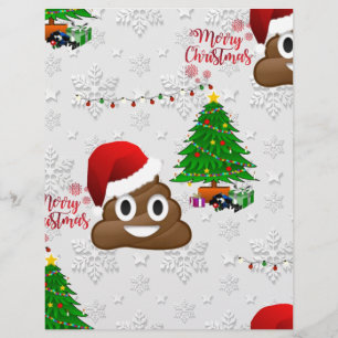 Lámina feliz navidad emoji de caca