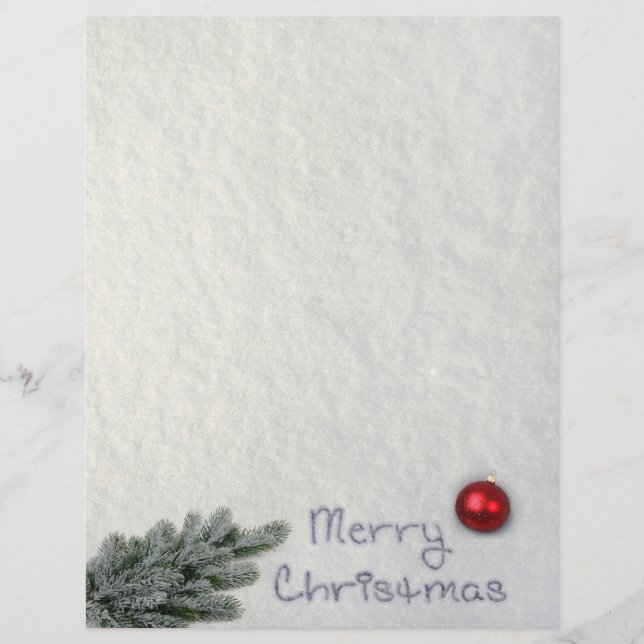 Lámina Feliz Navidad escrito en la Nieve (Anverso)