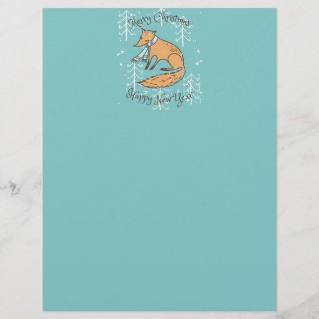 Lámina Feliz Navidad Fox Cozy (Anverso)