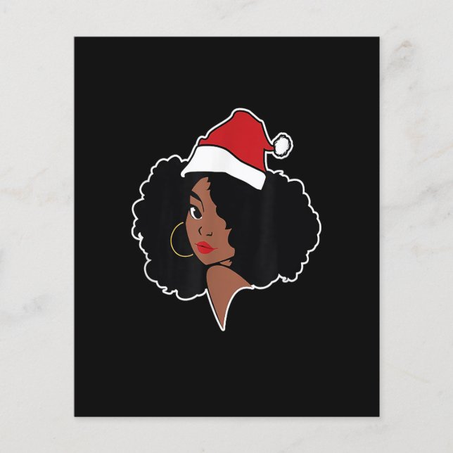 Lámina Feliz Navidad Melanina negro afroamericano San (Anverso)