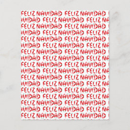 Lámina Feliz Navidad Roja Chile Papel de cuaderno de pimi