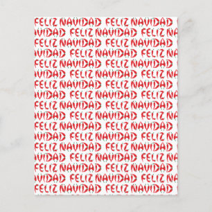 Lámina Feliz Navidad Roja Chile Papel de cuaderno de pimi