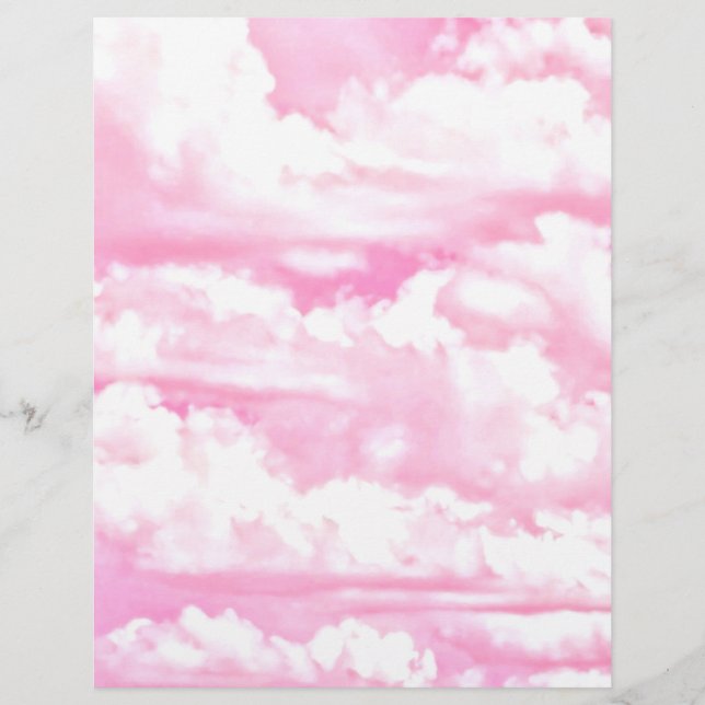 Lámina Feliz Pastel de Nubes Rosa (Anverso)