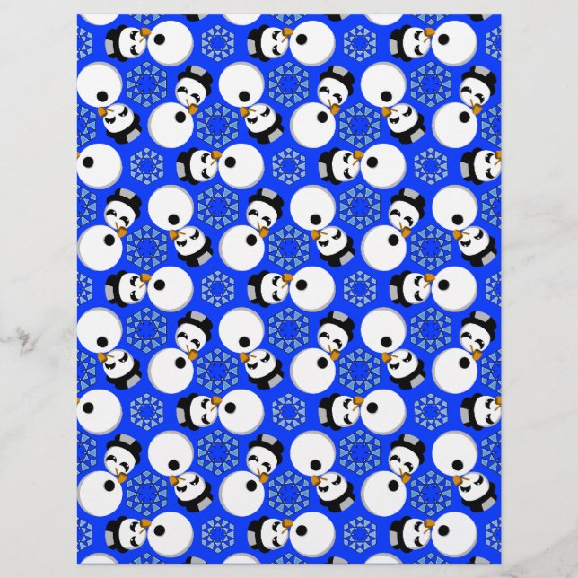 Lámina Feliz Redux Lg De Snowmen Cualquier Papel De Libro (Anverso)