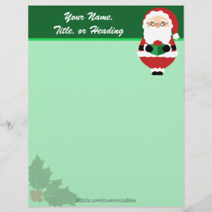 Lámina Feliz Santa Letterhead