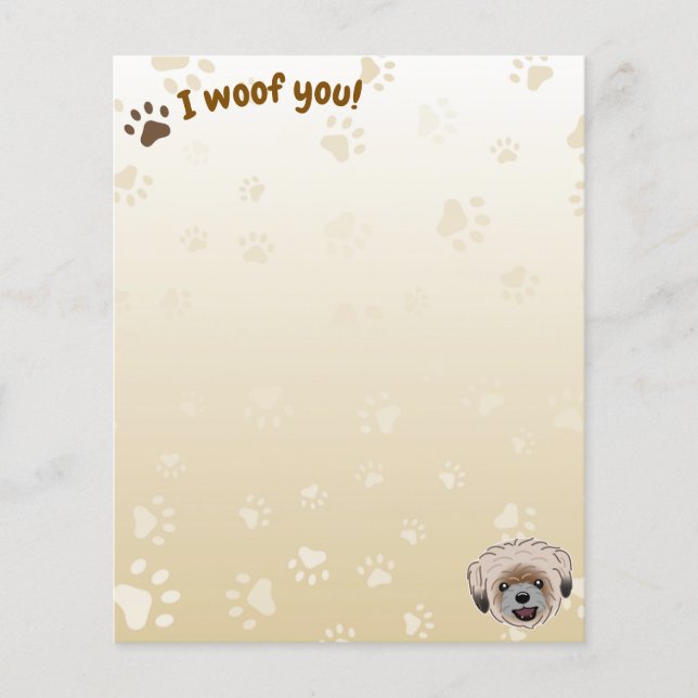 Lámina Feliz Shih Tzu Dog Lover I Wowty Paws (Anverso)