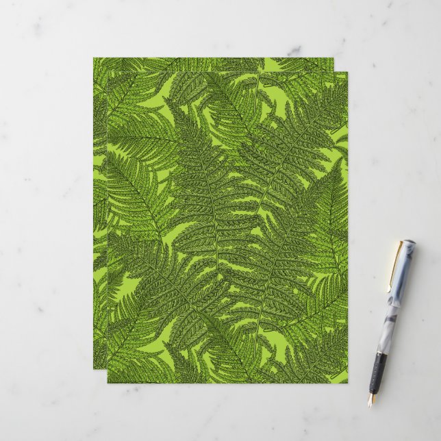 Lámina Fern en verde (Anverso/Reverso In Situ)