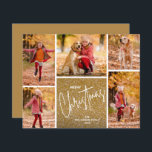 Lámina Ferry Christmas Multi Photo Gold Budget Cards<br><div class="desc">Pequeñas tarjetas fotográficas de 4, 5" x 5, 6" semibrillante de 110 libras de papel para vacaciones con sus cinco fotos favoritas, sus nombres y las palabras Feliz Navidad con letras de moda en un patrón oro brillante. Asegúrese de comprobar dos veces su pedido antes de añadirlo a su carrito,...</div>