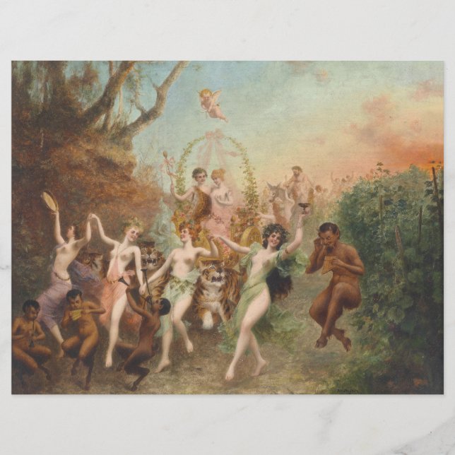 Lámina Fest der Faune und Nymphen Scrapbook Paper (Anverso)