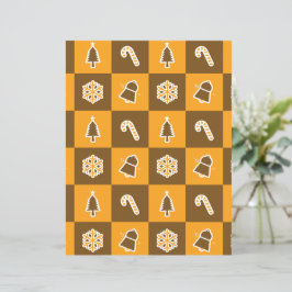 Lámina Festive Holiday Grid Pattern Scrapbook Paper